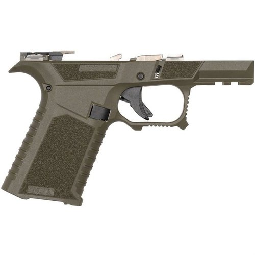Der SCT 43X Sub Compact Rahmen ist komplett montiert, bietet ergonomisches Design, aggressive Texturierung und ist kompatibel mit Glock® 43X & 48.