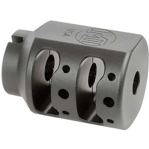 Der ALPHA TANK BRAKE reduziert den Rückstoß dank des Dual Chamber Designs, ist aus 416 Edelstahl gefertigt und bietet eine lebenslange Garantie. Made in the USA!