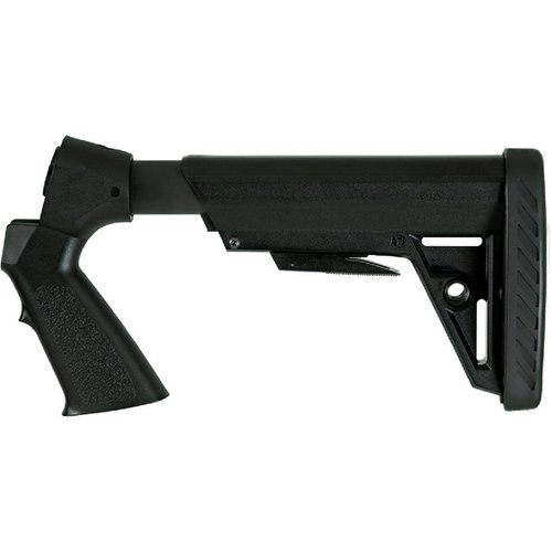 Der SHOTFORCE GEN2 Shotgun Stock mit TracLOCK bietet eine verstellbare, kompakte Bauweise, die Rückstoß dämpft und für viele Modelle geeignet ist.