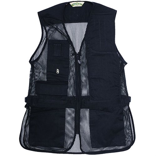 Die BOB ALLEN FULL MESH SHOOTING VEST bietet leichtes, atmungsaktives Mesh, verstellbare Seitentaschen, und praktische Taschen für Schrotpatronen und Choke Röhren.
