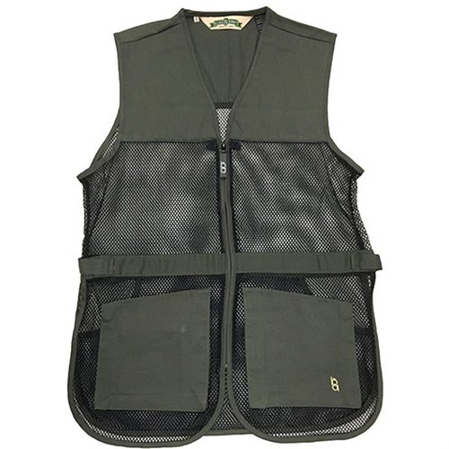 Die BOB ALLEN FULL MESH DUAL PAD SHOOTING VEST bietet eine leichte Mesh-Konstruktion, duale Polster für Links- und Rechtshänder sowie praktische Taschen.