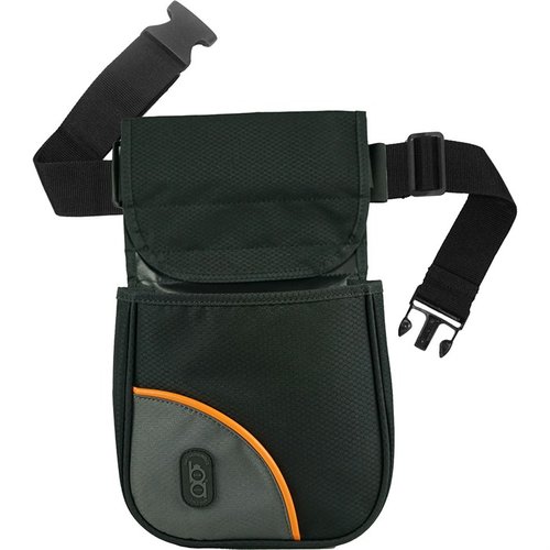 Der BOB ALLEN CLUB SERIES DIVIDED SHELL POUCH mit Gürtel bietet leichtes Ripstop-Nylon, zwei Fächer für Schrotpatronen und einen verstellbaren 2" Gürtel von 26"-50".