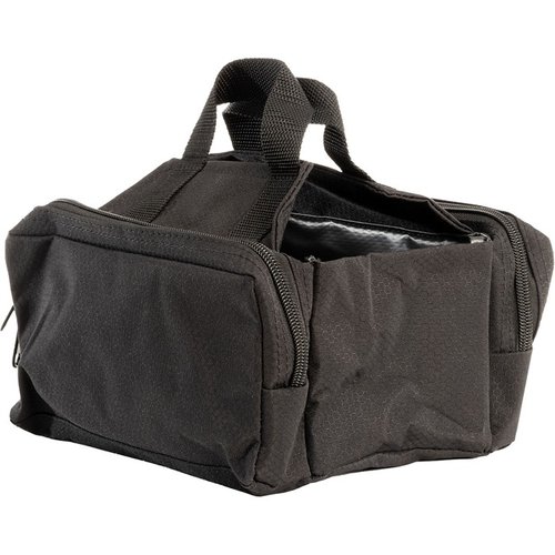 Der BOB ALLEN TEAM SERIES Four-Box Shell Carrier aus Ripstop-Nylon bietet Platz für vier Schachteln Schrotpatronen, hat zwei Reißverschlusstaschen und lässt sich flach zusammenfalten.