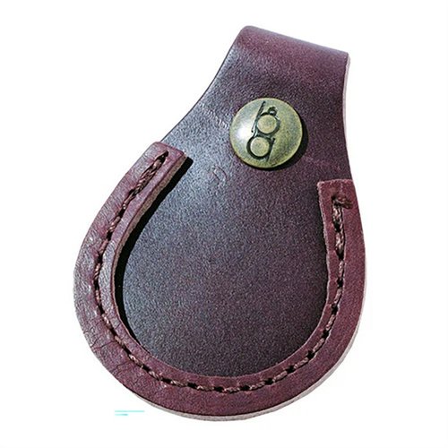 Der BOB ALLEN GUN TOE REST aus schwerem braunem Leder bietet sicheren Halt mit einem Tab & Snap, der perfekt über die Schnürsenkel passt.