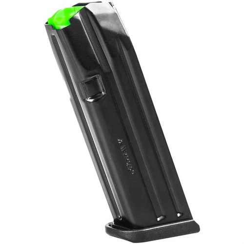 Das 9MM Luger Magazin für Glock 17 von MEC-GAR bietet 18 Schuss, hohe Sichtbarkeit mit grünem Follower und ist aus hochwertigem, hitzebehandeltem Stahl gefertigt.