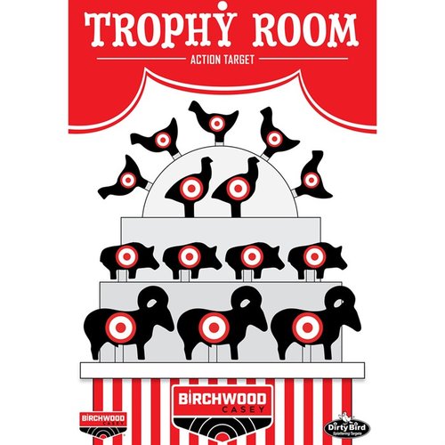 Die DIRTY BIRD TROPHY ROOM 12 x 18" Targets bieten dir eine intensive Spritzwirkung für besseren Kontrast, sind ideal für alle Pistolenschießarten und aus robustem Karton.