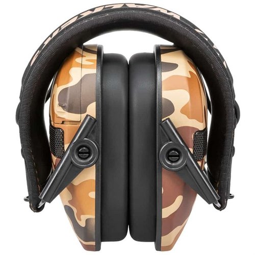 Die Walkers Razor Slim Electronic Muffs bieten kompakten, faltbaren Schutz mit 23 dB Geräuschreduzierung, Sound Activated Compression und hohem Tragekomfort.