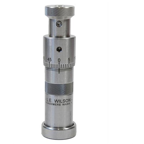 Die L.E. Wilson Micrometer Top Bullet Seater Dies bieten präzise Einstellmöglichkeiten in 0,001"-Schritten, sind aus robustem Edelstahl und ideal für Arbor Press.