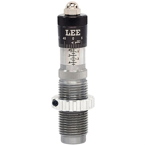 Die LEE PRECISION Mikrometersitzdüse bietet präzise, einstellbare Sitztiefe, minimalen Bullet Runout und eine umkehrbare Bullet Guide für gleichzeitiges Setzen und Crimpen.