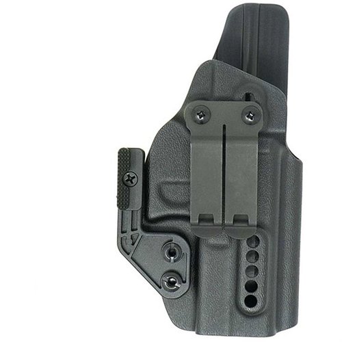 Das GBRS GROUP X PRIORITY 1 IWB Holster bietet verstellbare Retention, einen diskreten Clip und Platz für Optiken – ideal für dein sicheres Tragen!