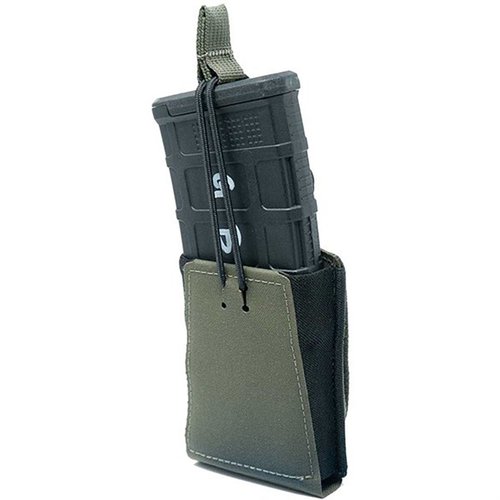 Der GBRS Group Single Rifle Magazine Pouch bietet MOLLE/BELT-Kompatibilität, abnehmbare Bungee-Retention und eine glatte Handhabung für 7.62/.308 Magazine.