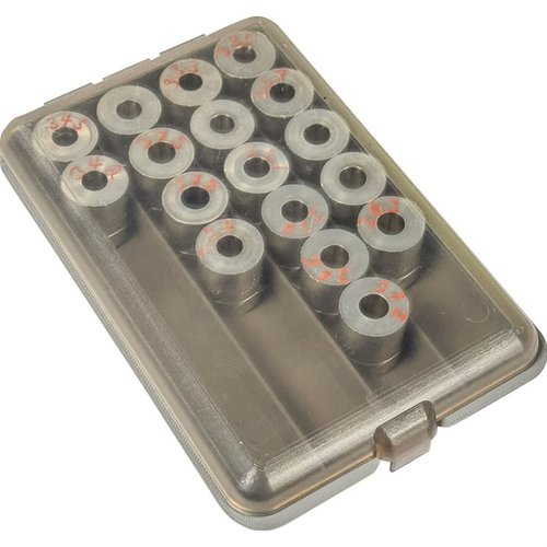 Die MTM POWDER & SHOT BUSHING BOX bietet eine sichere Aufbewahrung für deine Bushings, ist stapelbar, kompakt und hat einen klaren Snap-Deckel für schnelle Sichtbarkeit.