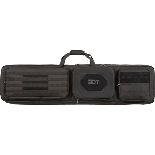 Die 38" Double Suppressor Tactical Rifle Case bietet leichten Schutz für kompakte Gewehre, eine hitzebeständige Tasche und viel Stauraum für Zubehör.