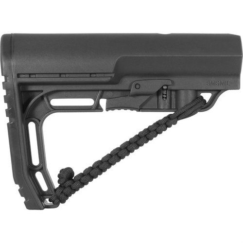Der BATTLELINK Minimalist Stock ist leicht, robust und bietet eine integrierte NRAT-Riemen für sicheren Halt. Ideal für Mil-Spec Buffer Tubes und vielseitige Sling-Optionen.