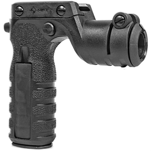 Der REACT TORCH AND VERTICAL GRIP kombiniert einen kompakten, strukturierten Griff mit einer Halterung für Lichtquellen und bietet besseren Halt und Kontrolle.