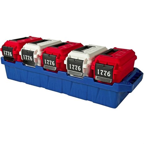 Die MTM 250TH ANNIVERSARY AMMO CRATE bietet fünf robuste, O-ring-dichtende Mini-Ammo-Cans für die sichere Aufbewahrung und den Transport von Munition.