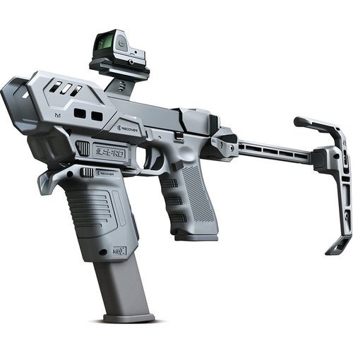 Das S-PRO Stabilizer Full Kit für GLOCK 9/40 bietet eine modulare Bauweise, einfache Installation ohne Werkzeuge und hohe Kompatibilität mit verschiedenen Modellen.