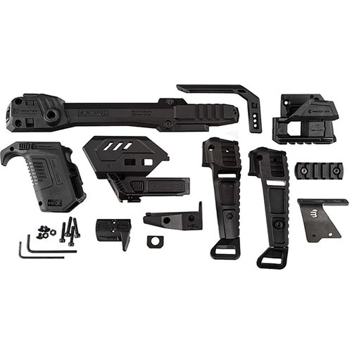 Das S-PRO Stabilizer Full Kit für die Springfield Armory Hellcat bietet eine modulare Lösung mit MLOK, einem federbelasteten Stabilizer und einfacher Montage ohne Werkzeuge.