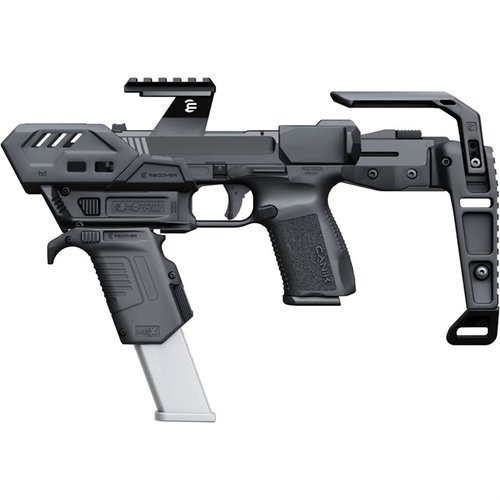 Das S-PRO STABILIZER FULL KIT für CANIK bietet eine modulare Lösung mit einem federbelasteten Stabilizer, MLOK-Montage und einfacher Anpassbarkeit für verschiedene Pistolen.