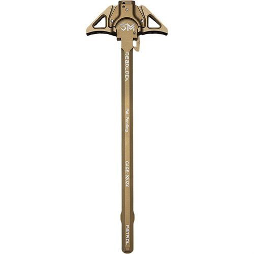 Der DEADLOCK Charging Handle für AR-308/SR25 bietet eine patentierte Dual-Locking-Technologie, verbesserte Gasmanagement und 30% mehr Festigkeit für maximale Zuverlässigkeit.