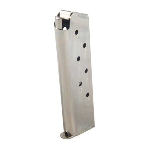 Entdecke das MEC-GAR 1911 .45 ACP Magazin mit 7 RND. Hergestellt aus hochwertigem Stahl und in schickem Nickel-Finish! 🔥 Ideal für deine 1911.