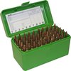 Die FLIP TOP RIFLE AMMO BOX von MTM CASE-GARD ist nahezu unzerstörbar, hat einen 25 Jahre haltbaren Mechanik-Scharniere und schützt deine Munition zuverlässig.