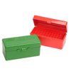 Die FLIP TOP RIFLE AMMO BOX von MTM CASE-GARD ist aus unverwüstlichem Polypropylen, hat einen 25 Jahre haltbaren Mechanikscharnier und schützt deine Munition sicher.