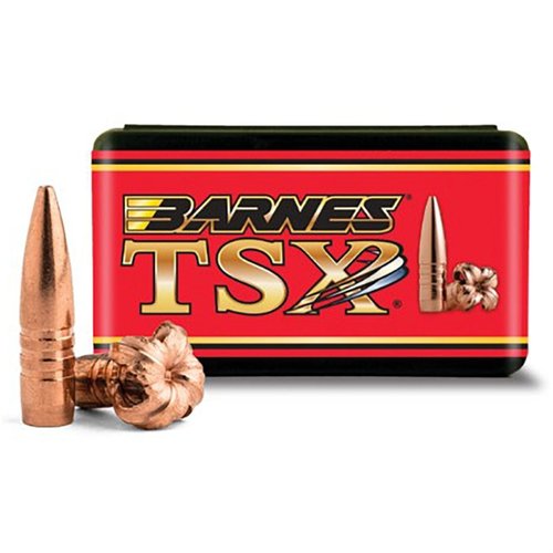 Entdecke die TRIPLE SHOCK X 25 Kaliber (0.257") Boat Tail Geschosse von Barnes. Perfekt für präzises Schießen! 🎯 50 Stück pro Box.