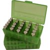 Die FLIP TOP PISTOL AMMO BOX von MTM Case-Gard bietet Platz für 50 Runden, ist stapelbar, hat einen griffigen, kratzfesten Oberflächen und eine 25 Jahre Garantie.