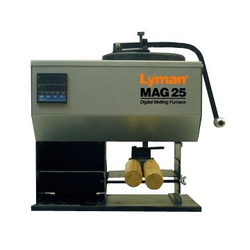 Entdecke den MAG 25 DIGITAL FURNACE von Lyman! 🔥 Mit 25 lbs Kapazität und digitalem Display für schnelles Schmelzen von Blei.