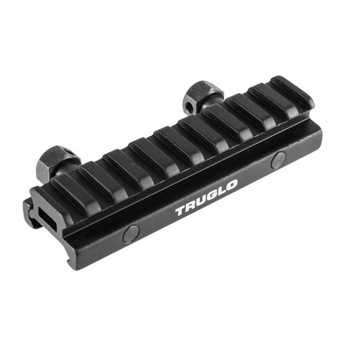 Erhöhe die Montagefläche mit dem ½" Picatinny Riser Mount von TruGlo! Ideal für Zielfernrohre und Rotpunktvisiere. 🔭