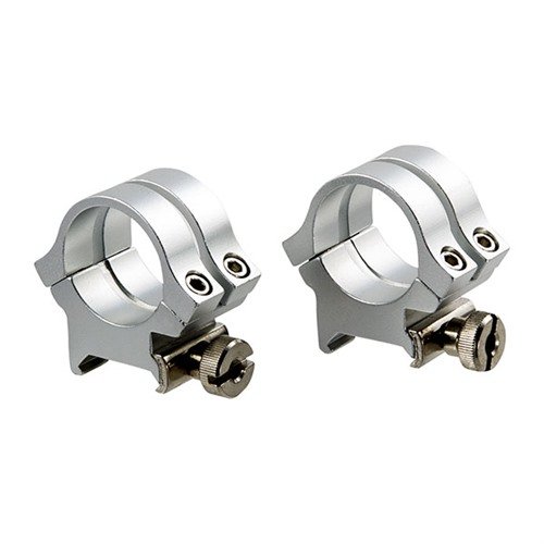 Entdecke die QUAD LOCK RINGS WEAVER 1" HIGH in Silber! ✨ Maximale Klemmkraft und Aluminiumkonstruktion für dein Zielfernrohr.