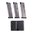 WILSON COMBAT GOVT .45 ACP 8-RD, SILVER, POLYMER BASE 3-PACK W/POUCH