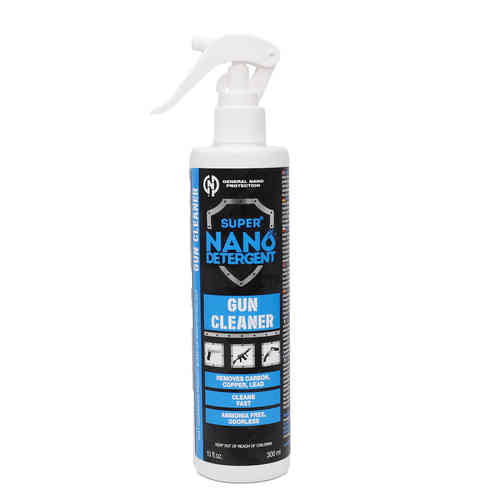 Entdecke den Super Nano Waffenteilreiniger 🧼 für alle Schusswaffen! Entfernt zuverlässig Schmauch und schützt vor Korrosion. 12 Flaschen à 300ml.