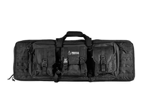 Der Compact Rifle Bag bietet Platz für zwei Gewehre und zwei Pistolen, ist aus robustem 1000D Camo gefertigt und hat abnehmbare Rucksackgurte für einfachen Transport.